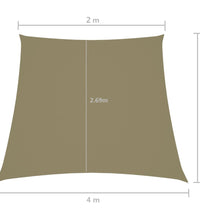 Sonnensegel Oxford-Gewebe Trapezförmig 2/4x3 m Beige