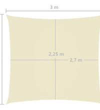 Sonnensegel Oxford-Gewebe Rechteckig 2,5x3 m Creme