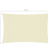 Sonnensegel Oxford-Gewebe Rechteckig 3x6 m Creme