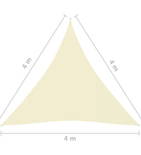 Sonnensegel Oxford-Gewebe Dreieckig 4x4x4 m Creme