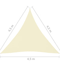 Sonnensegel Oxford-Gewebe Dreieckig 4,5x4,5x4,5 m Creme