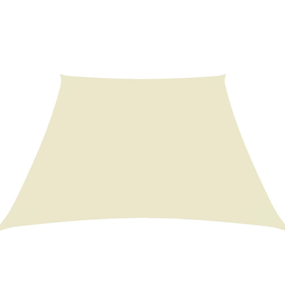 Sonnensegel Oxford-Gewebe Trapezförmig 3/5x4 m Cremeweiß