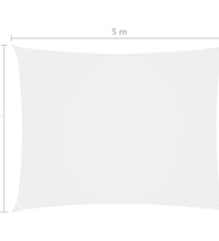 Sonnensegel Oxford-Gewebe Rechteckig 3x5 m Weiß
