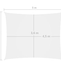 Sonnensegel Oxford-Gewebe Rechteckig 4x5 m Weiß