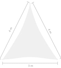 Sonnensegel Oxford-Gewebe Dreieckig 3x4x4 m Weiß