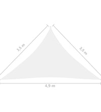 Sonnensegel Oxford-Gewebe Dreieckig 3,5x3,5x4,9 m Weiß