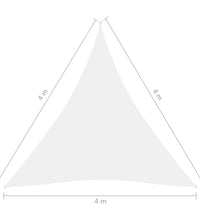 Sonnensegel Oxford-Gewebe Dreieckig 4x4x4 m Weiß