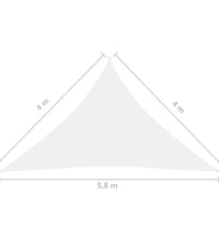 Sonnensegel Oxford-Gewebe Dreieckig 4x4x5,8 m Weiß