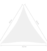 Sonnensegel Oxford-Gewebe Dreieckig 4,5x4,5x4,5 m Weiß