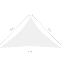 Sonnensegel Oxford-Gewebe Dreieckig 5x5x6 m Weiß