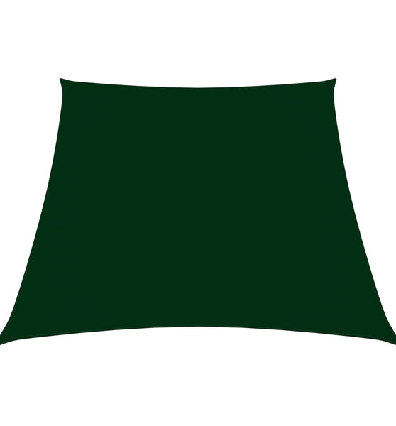 Sonnensegel Oxford-Gewebe Trapezförmig 3/5x4 m Dunkelgrün