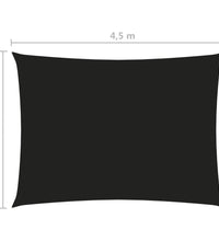 Sonnensegel Oxford-Gewebe Rechteckig 3x4,5 m Schwarz