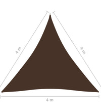 Sonnensegel Oxford-Gewebe Dreieckig 4x4x4 m Braun