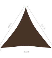 Sonnensegel Oxford-Gewebe Dreieckig 4,5x4,5x4,5 m Braun