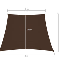 Sonnensegel Oxford-Gewebe Trapezförmig 2/4x3 m Braun