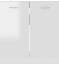 Spülenunterschrank Hochglanz-Weiß 80x46x81,5 cm Holzwerkstoff
