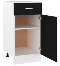 Schubunterschrank Schwarz 40x46x81,5 cm Holzwerkstoff