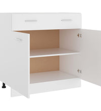 Schubunterschrank Weiß 80x46x81,5 cm Holzwerkstoff