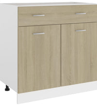 Schubunterschrank Sonoma-Eiche 80x46x81,5 cm Holzwerkstoff