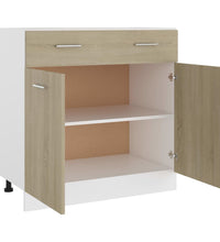 Schubunterschrank Sonoma-Eiche 80x46x81,5 cm Holzwerkstoff