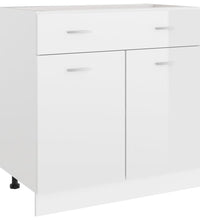 Schubunterschrank Hochglanz-Weiß 80x46x81,5 cm Holzwerkstoff