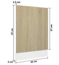 Geschirrspülerblende Sonoma-Eiche 45x3x67 cm Holzwerkstoff