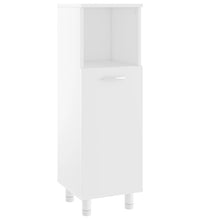Badezimmerschrank Weiß 30x30x95 cm Holzwerkstoff