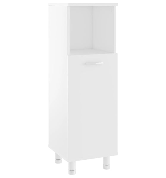 Badezimmerschrank Weiß 30x30x95 cm Holzwerkstoff