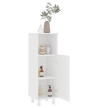 Badezimmerschrank Weiß 30x30x95 cm Holzwerkstoff