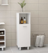 Badezimmerschrank Weiß 30x30x95 cm Holzwerkstoff