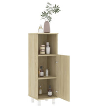 Badezimmerschrank Sonoma-Eiche 30x30x95 cm Holzwerkstoff