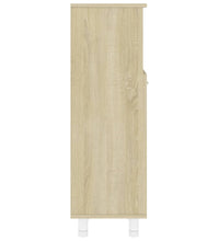 Badezimmerschrank Sonoma-Eiche 30x30x95 cm Holzwerkstoff