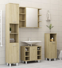 Badezimmerschrank Sonoma-Eiche 30x30x95 cm Holzwerkstoff