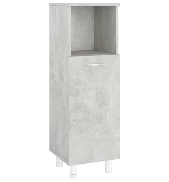 Badezimmerschrank Betongrau 30x30x95 cm Holzwerkstoff