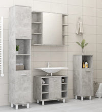Badezimmerschrank Betongrau 30x30x95 cm Holzwerkstoff