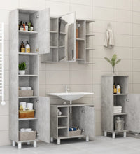 Badezimmerschrank Betongrau 30x30x95 cm Holzwerkstoff