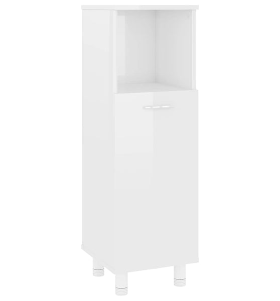 Badezimmerschrank Hochglanz-Weiß 30x30x95 cm Holzwerkstoff