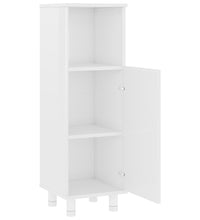 Badezimmerschrank Hochglanz-Weiß 30x30x95 cm Holzwerkstoff
