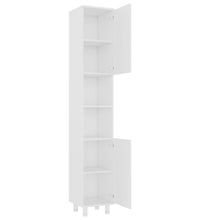Badezimmerschrank Weiß 30x30x179 cm Holzwerkstoff