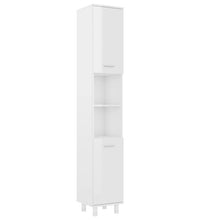 Badezimmerschrank Hochglanz-Weiß 30x30x179 cm Holzwerkstoff