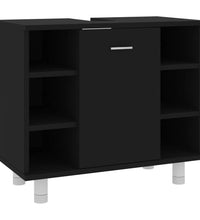 Badezimmerschrank Schwarz 60x32x53,5 cm Holzwerkstoff