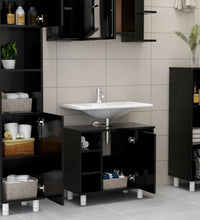 Badezimmerschrank Schwarz 60x32x53,5 cm Holzwerkstoff