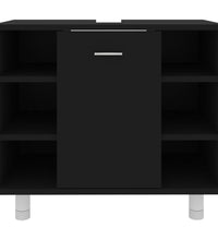 Badezimmerschrank Schwarz 60x32x53,5 cm Holzwerkstoff