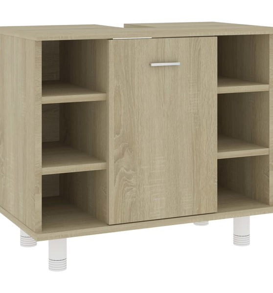 Badezimmerschrank Sonoma-Eiche 60x32x53,5 cm Holzwerkstoff