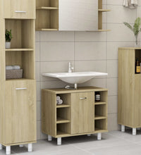 Badezimmerschrank Sonoma-Eiche 60x32x53,5 cm Holzwerkstoff