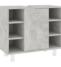 Badezimmerschrank Betongrau 60x32x53,5 cm Holzwerkstoff
