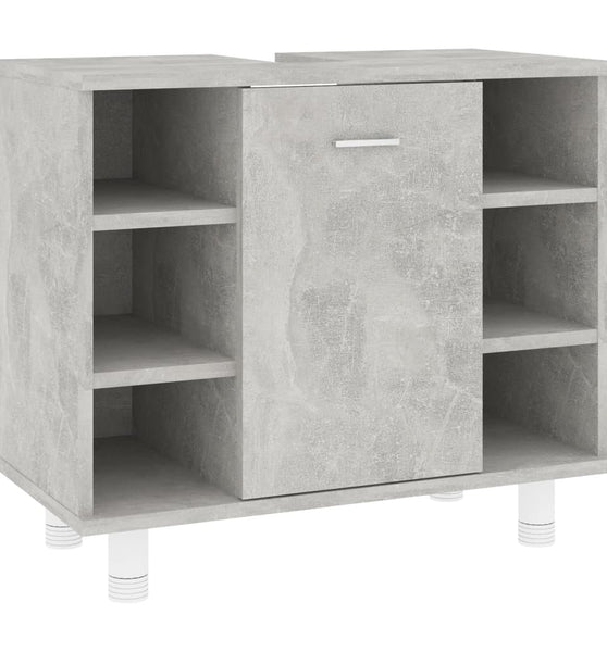 Badezimmerschrank Betongrau 60x32x53,5 cm Holzwerkstoff