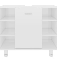 Badezimmerschrank Hochglanz-Weiß 60x32x53,5 cm Holzwerkstoff