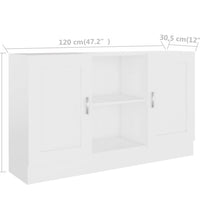 Sideboard Weiß 120x30,5x70 cm Holzwerkstoff