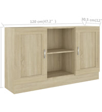 Sideboard Sonoma-Eiche 120x30,5x70 cm Holzwerkstoff